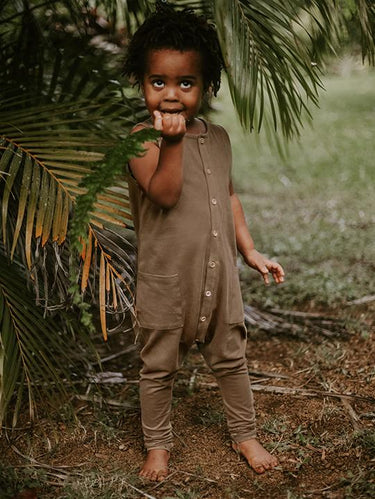 The Simple Folk Free-Range Playsuit, Walnut